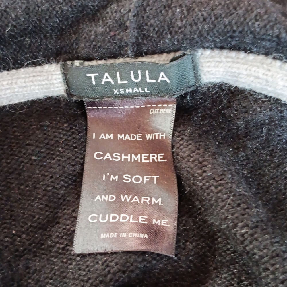 Aritzia Talula cashmere angora black cardigan - Picture 4 of 5